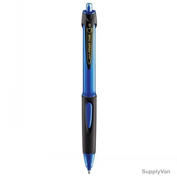 Uni-Ball Retractable Ball Point Pen, SN220-BE, Power Tank, 1.0MM Tip, Blue, 12 Pcs/Pack