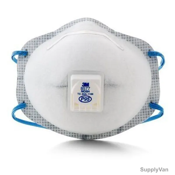 3M Particulate Respirator, 3M8577, Carbon, White — image 1