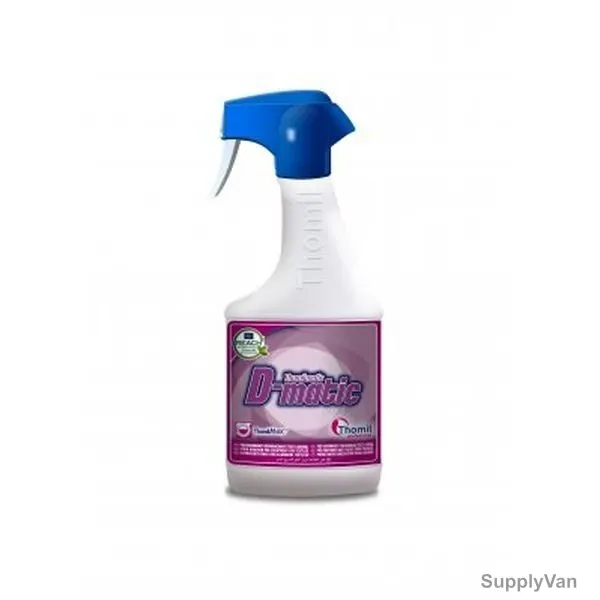 Thomil D-matic Stain Remover Pre Treatment for Textiles, Lemon Scented, 750ML, Yellow