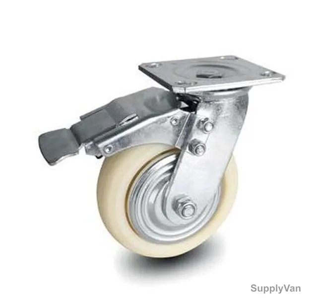 NSF Germany Brake Plate Caster, 5-3133400, Heavy Duty, 12.5CM, 350KG