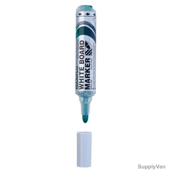 Pentel White Board Marker, PE-MWL5M-D, Maxiflo, 6.0MM, Green, 12 Pcs/Pack