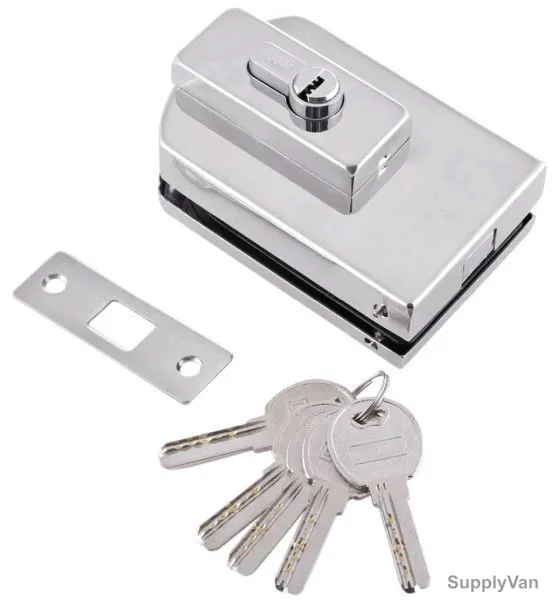 Dorfit Glass Door Lock, DT100, SS, Polished