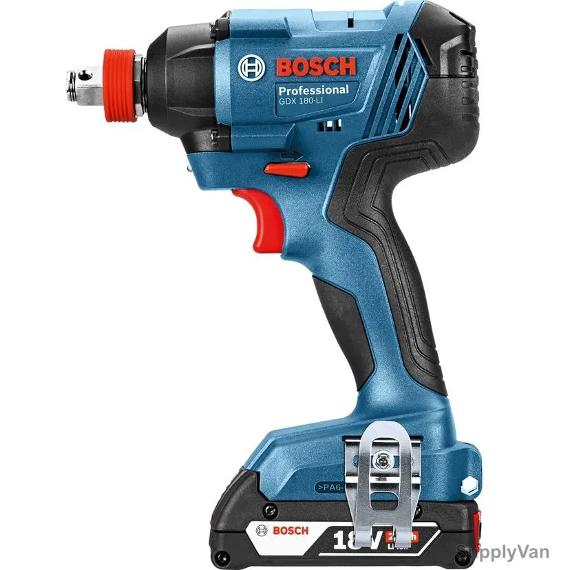 Bosch Professional Cordless Impact Wrench With 2x 2.0Ah Battery and Charger, GDX-180-Li, 18V, 0-2800 RPM, 5 Pcs/Set — image 1