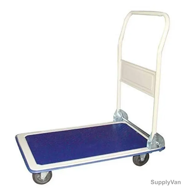 Foldable Platform Trolley, 300 kg, Silver and Blue