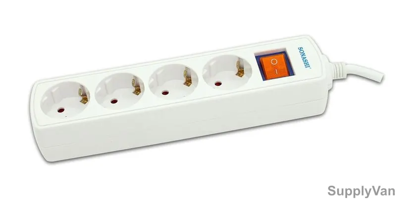 Sonashi 4 Way Extension Socket, SES-504, 3 Mtrs