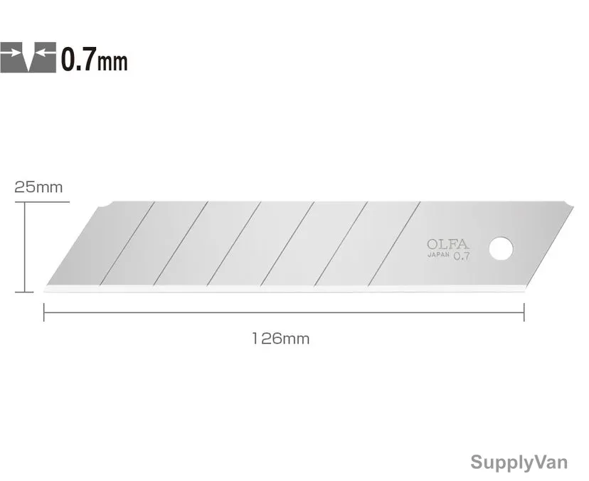 Olfa Heavy-Duty Blade Set, OL-HB-5B, 126MM Length