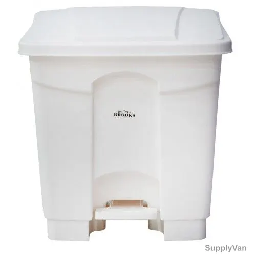 Brooks Pedal Waste Bin, BKS-PDL-298, 68 Ltrs, HDPE, White