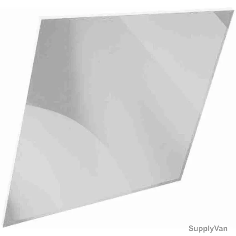 Mirror Acrylic Sheet, 2MM Thk, 400MM Height x 600MM Width, Silver