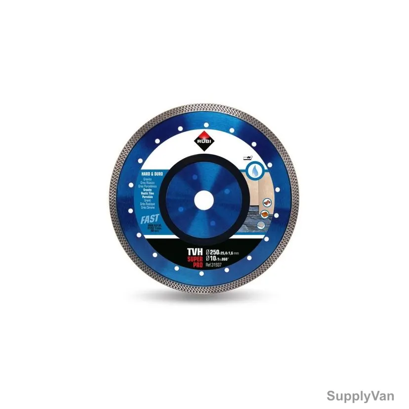 Rubi Turbo Viper Diamond Blade, 31937, TVH-250 Superpro, Wet, 250MM Dia — image 1