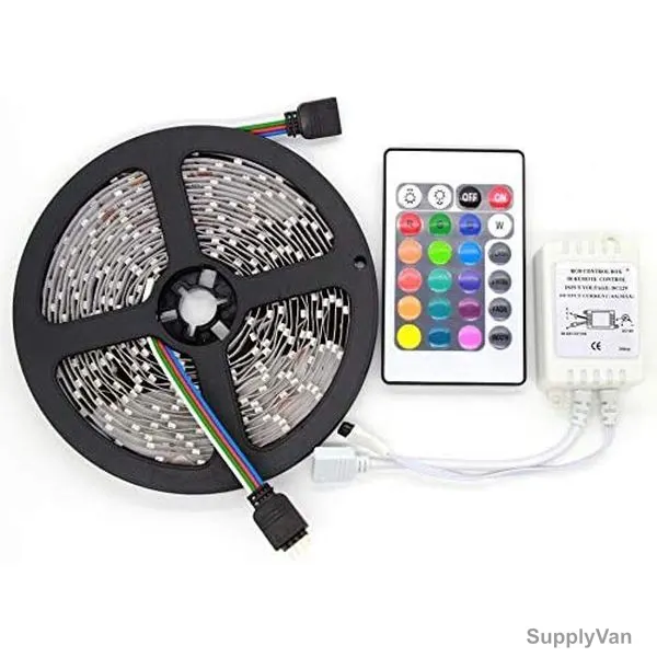 LED Light Strip With Remote Control, SMD-3528, 12VDC, 4W, 5 Mtrs — image 1