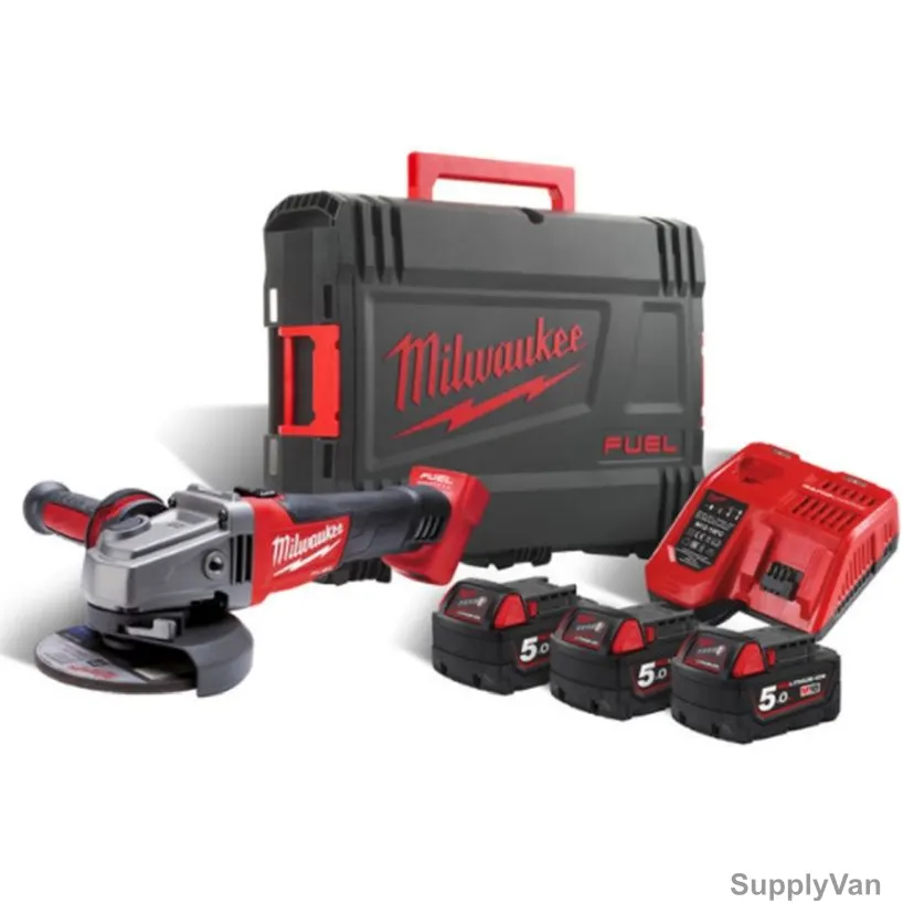 Milwaukee Fuel Angle Grinder Kit, M18CAG125X-503X, 8500 RPM, 125MM, 18V, 6 Pcs/Kit