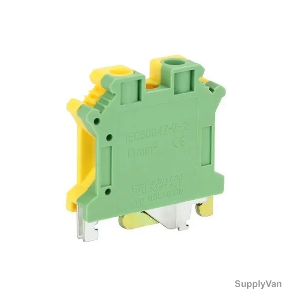 Rail Mounting Connector, 10MM, Yellow/Green, 50 Pcs/Pack