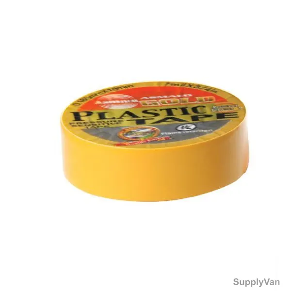 Asmaco Electrical Insulation Tape, Yellow, 19MM x 10 Yards, 500 Rolls/Carton