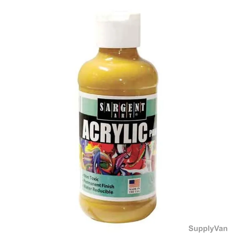 Sargent Art Acrylic Paint, SA22-2327, 8 Oz, Yellow Oxide