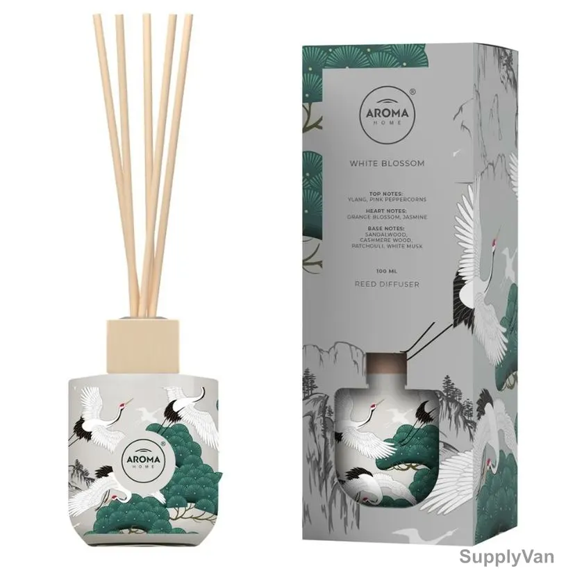 Aroma White Blossom Reed Diffuser, Sandalwood and Jasmine, 100ML