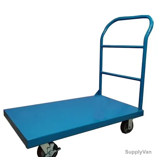 Platform Trolley, Metal, 60 x 90CM, Blue