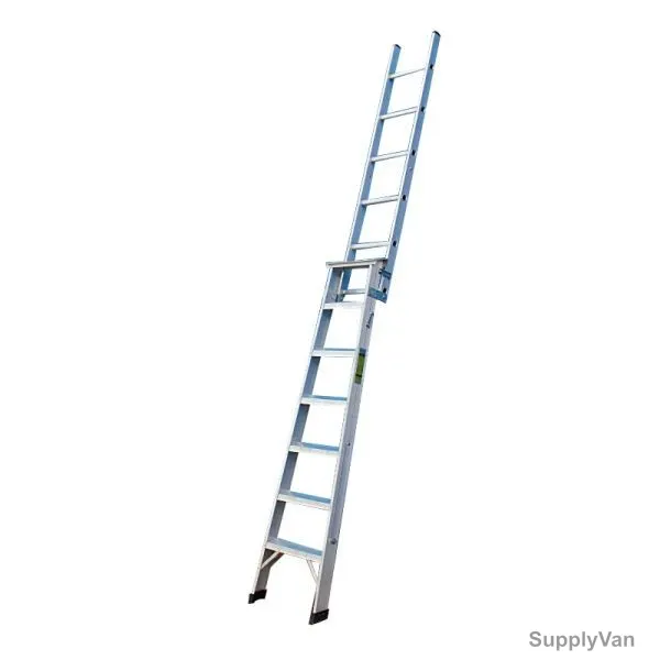 Unique Dual Purpose Ladder, USDPAL-07, Aluminium, 2 Sides, 7 Steps, 2.1 Mtrs, 150 Kg