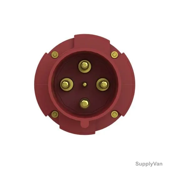 Abb Industrial Plug, 363-P6, 380-415V, IP44, 63A, 3P+E, Red — image 1