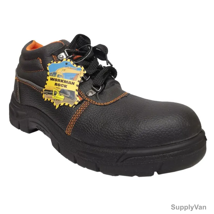 Workman Safety Shoes, ROCK-QA70, Polyurethane, Size40, Black/Orange — image 1
