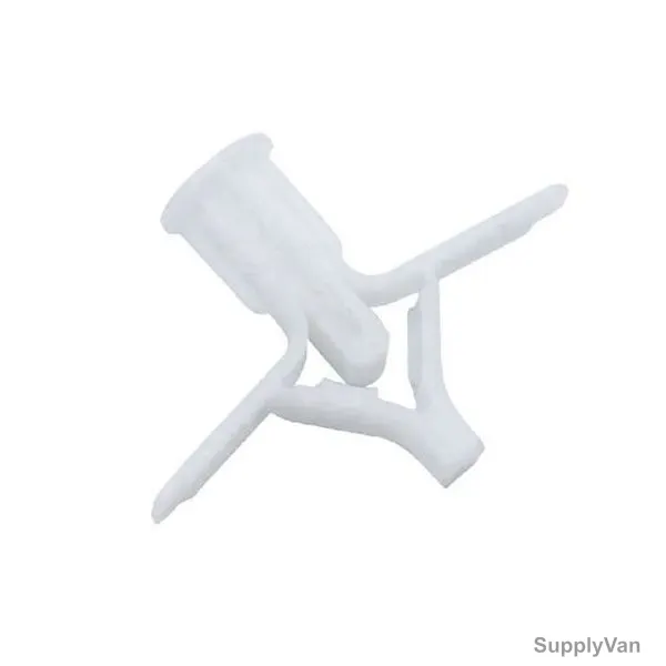 Gypsum Drywall Fisher Plug, Plastic, 8MM, White, 100 Pcs/Pack