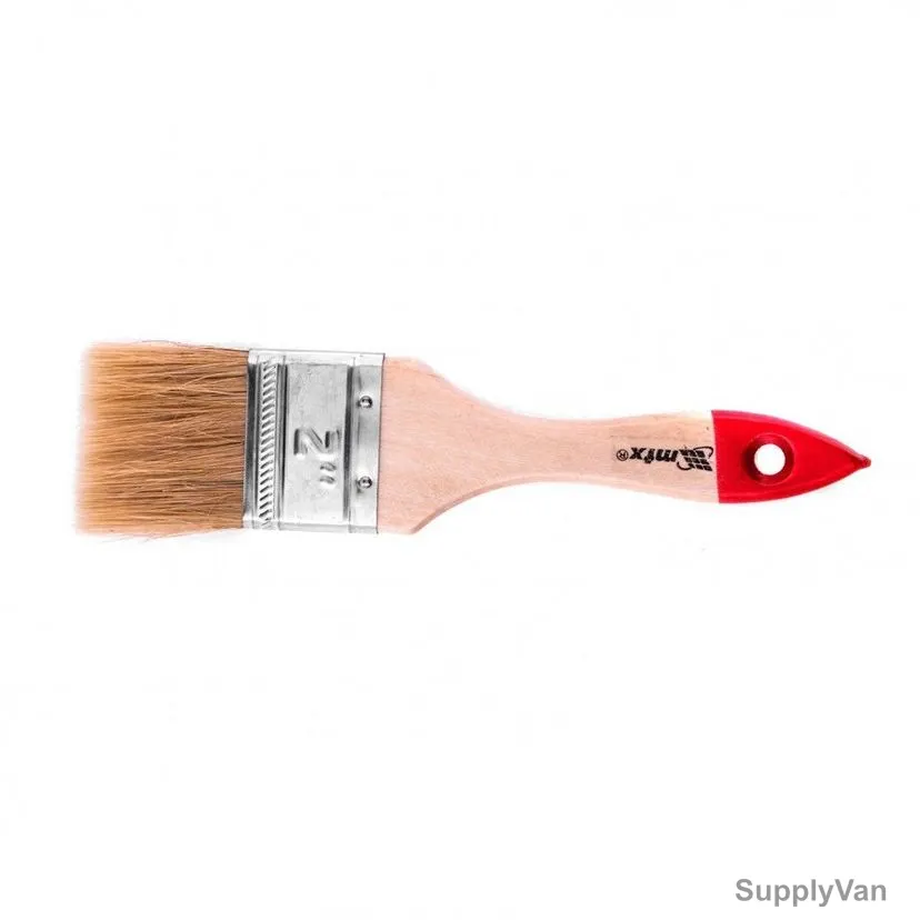 Mtx Flat Paint Brush With Wooden/Metal Handle, 825309, Natural Bristle, 2 Inch — image 1