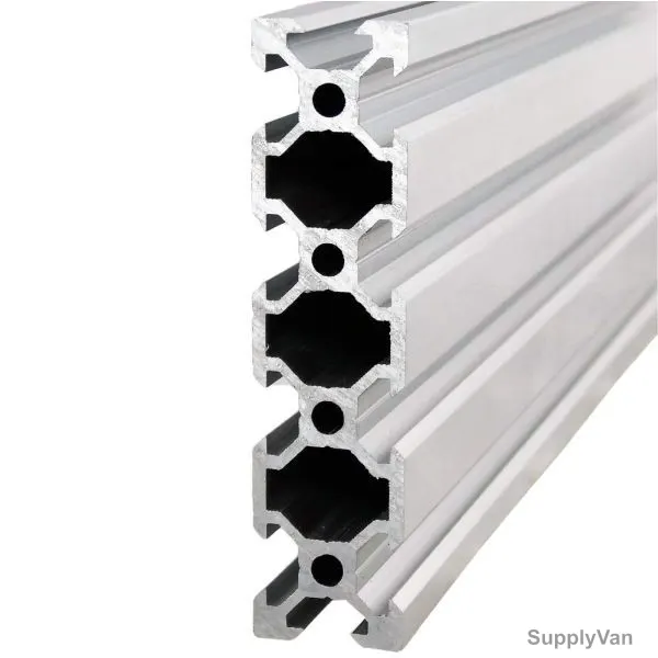 Extrusion Profile, 2080V, 20 Series, T-Slot, Aluminium, 10 Slots, 2000MM, Silver, PK4