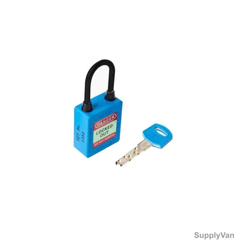 Loto-Lok Three Point Traceability Lockout Padlock, 3PTPBKAN40, Nylon, 40 x 5MM, Blue