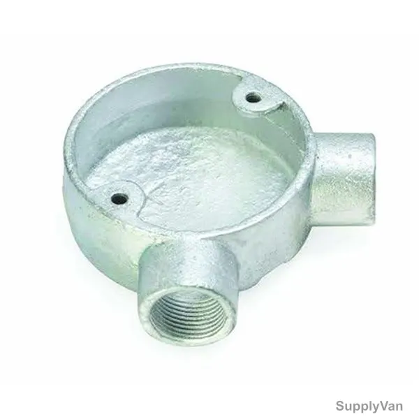 Burn Angle Way Junction Box, BN-L102, Galvanised Steel, 20MM
