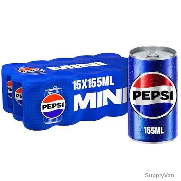 Pepsi Cola Beverage Can, 155ML, 15 Pcs/Pack