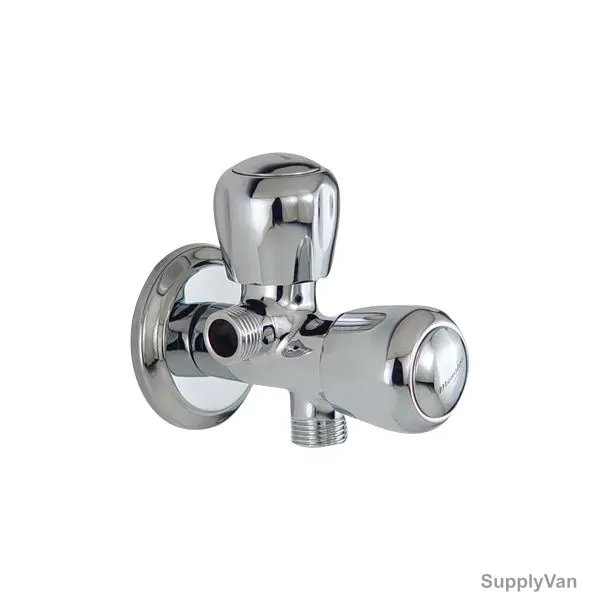 IPM Angle Valve With Flange, 186A, JP, Brass, 2 Way, Silver