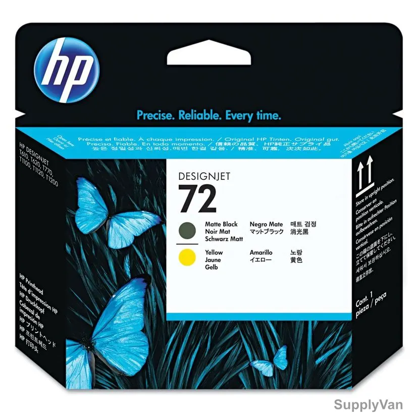 HP DesignJet Printhead, C9384A, 72, Matte Black/Yellow — image 1