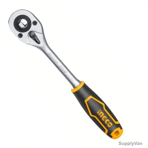 Ingco Quick Release Ratchet Wrench, HRTH0812, 1/2 Inch Driver Size, 45T, 260MM Length