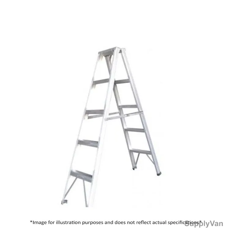 Emc Double Sided Ladder, EDSL-10, Aluminum, 2 Sides, 10 Steps, 2.6 Mtrs, 90.71 Kgs