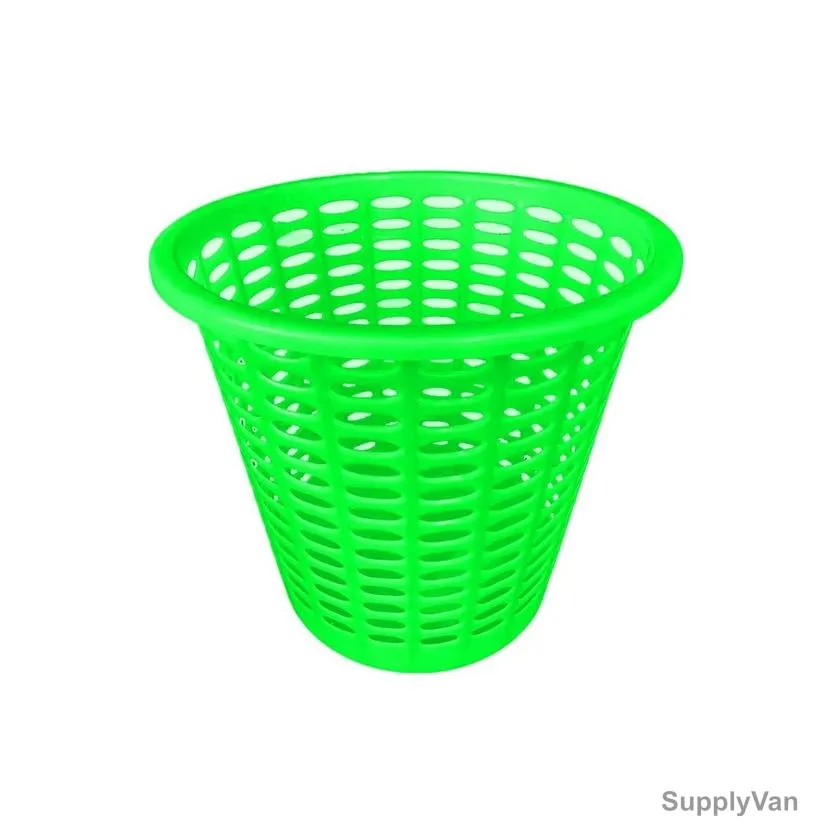 Akc Storage Basket, GB08, Plastic, Round, 27CM Height x 25CM Width, Green