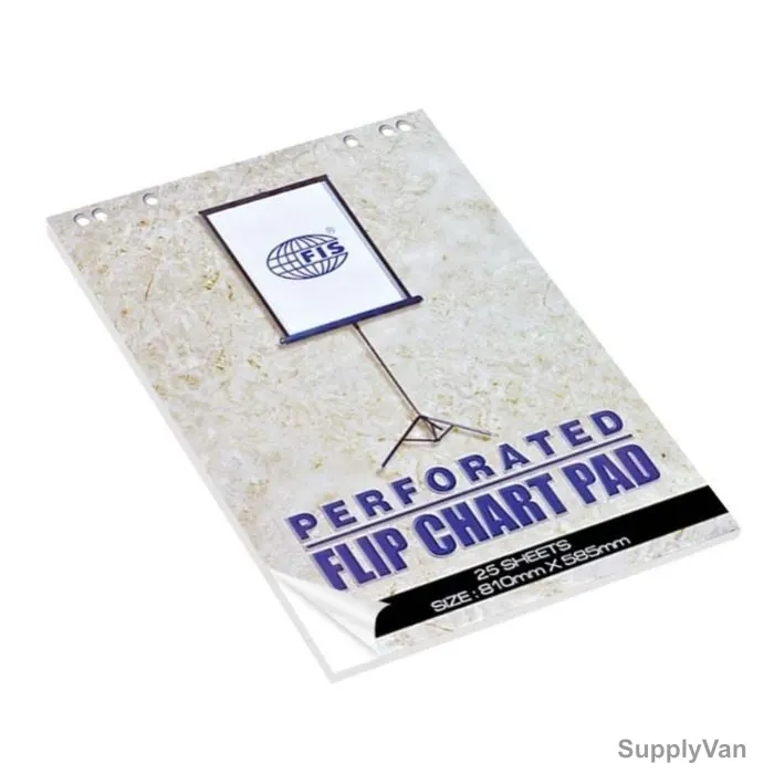 Fis Perforated Flip Chart Pad, 80 GSM, 20 Sheets, 580 x 810MM