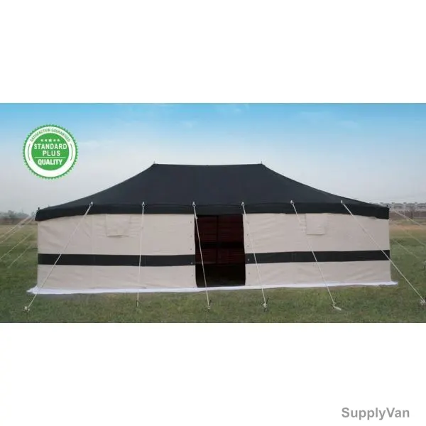 Arabic Deluxe Tent, AMT-122, Iron Stick, 8 x 5 Yards, Black/White