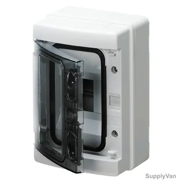Gewiss Surface Mounted Enclosure, GW40101, IP65, 143x210x100mm, Light Grey