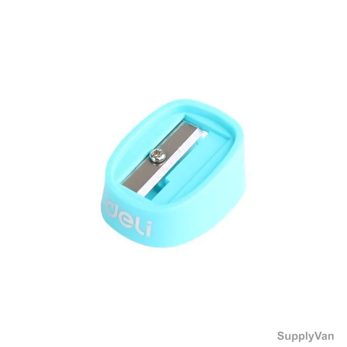 Deli Pencil Sharpener, ER00803, 1 Hole, 8MM Hole Dia, Blue