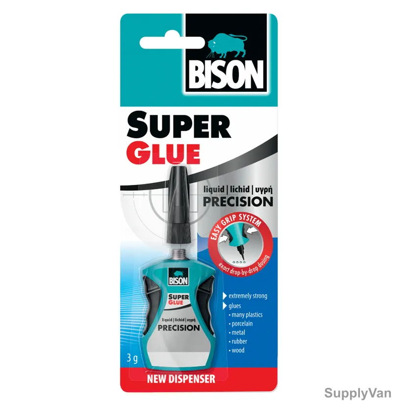 Bison Universal Adhesive, 71186, Nitro-Cellulose, Water Resistant, 3 GM