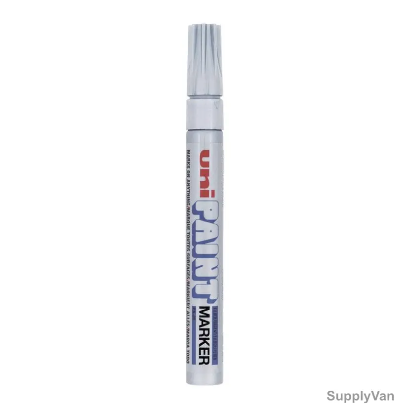 Uni-Ball Paint Marker, PX-20, 2.2-2.8MM Tip, Silver, 12 Pcs/Pack