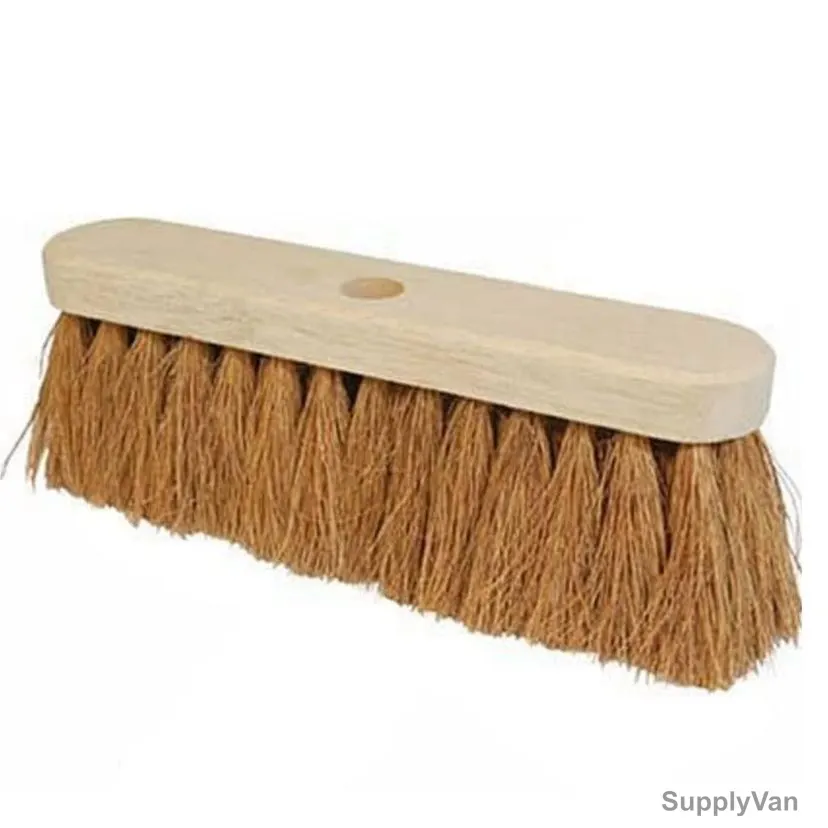 Swish Garden Yard Coco Broom Without Handle, 12 Inch, Natural
