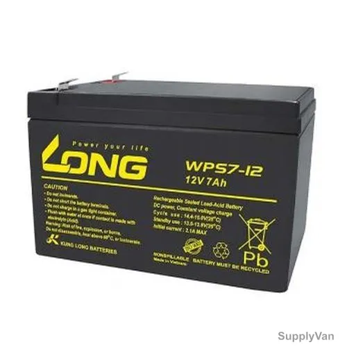 Long Valve Regulated Lead Acid Battery, WPS7-12, 12V, 7Ah