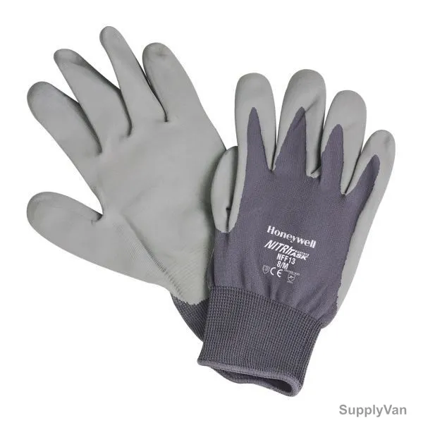 Honeywell Gloves, PBT, Nitri task foam, Size10, Grey, PK20