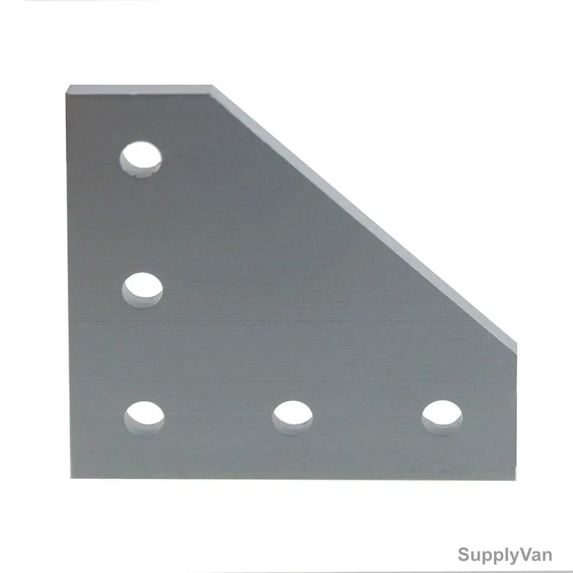 Extrusion 90 Degree Angled Reinforcement Flat Plate, 45 Series, Aluminium, 45 x 45MM, Silver — image 1