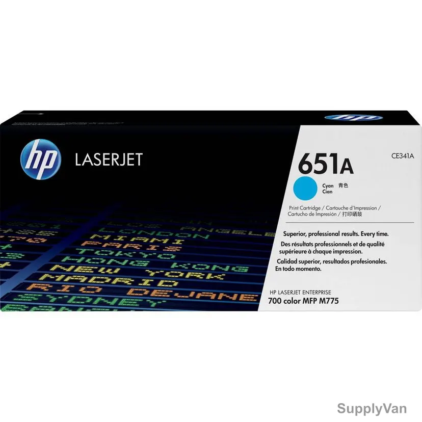 HP Original LaserJet Toner Cartridge, CE341A, 651A, Cyan — image 1