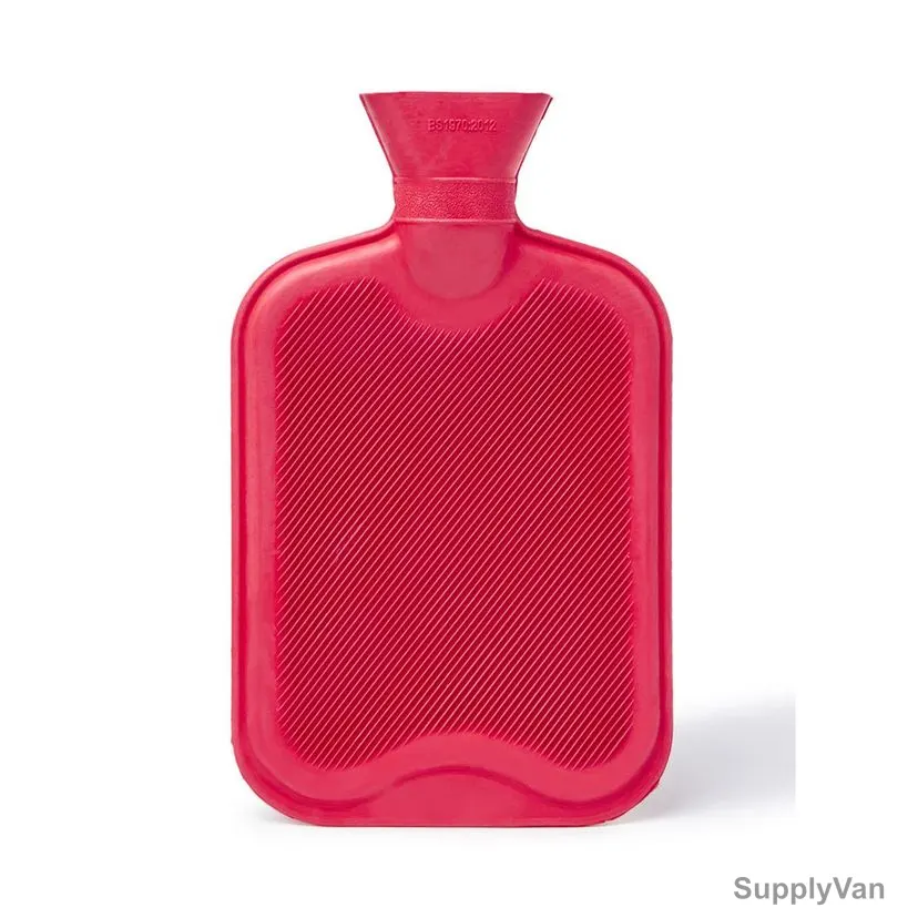 3W Plush Cover Hot Water Bottle, 3W RED-0029, 2 Ltrs, Red — image 1