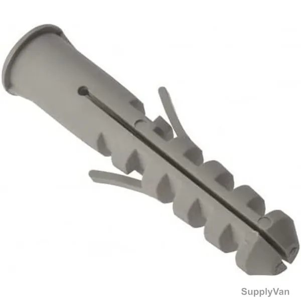 Sumo Wall Plug, S10, Nylon, 10MM, Grey, 50 Pcs/Pack