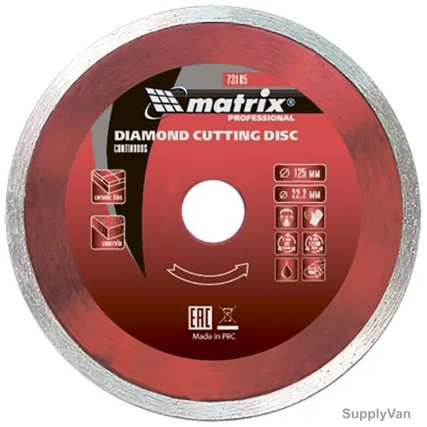 Mtx Solid Diamond Cutting Disc, 731879, Wet, 180MM