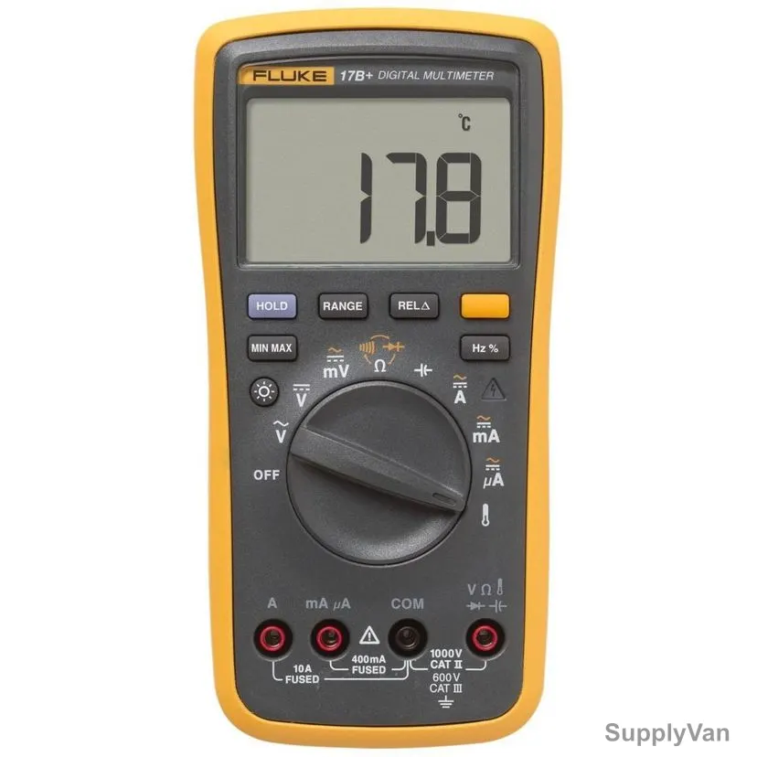 Fluke Digital Multimeter, 17B+, 600V, 10A