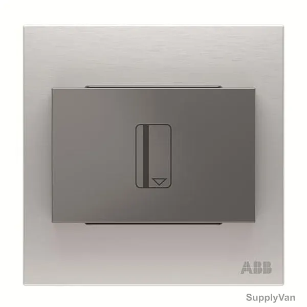 ABB Electronic Card Switch With Timmer, AM40544-ST, Millenium, 16A, Stainless Steel